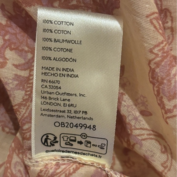 Free People “Rose Bud” Blouse – Mixed Print Boho Button down 100% Cotton 🌸 - Picture 8 of 9